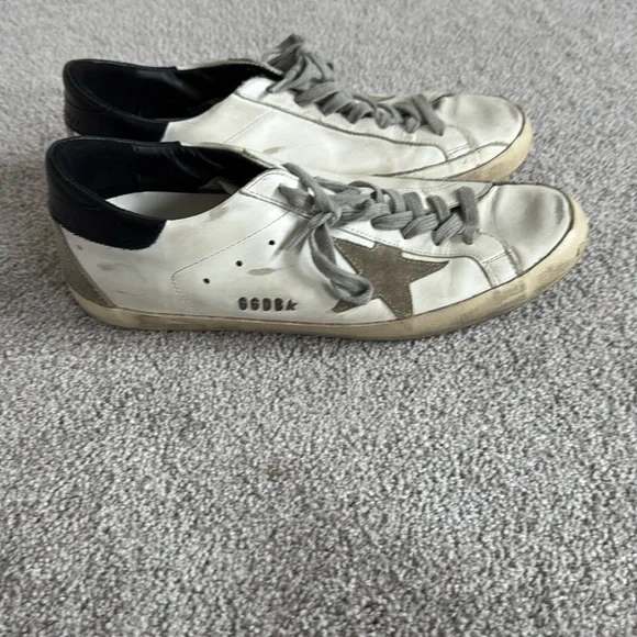 Golden Goose White and Gray Low-Top Sneakers - Picture 2 of 9